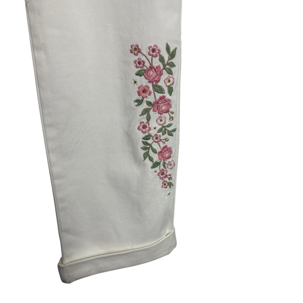 KATE & SAM Embroidered Stretch Straight-Leg Jeans Size 10 -- ALMOST NEW!!! - Picture 9 of 13